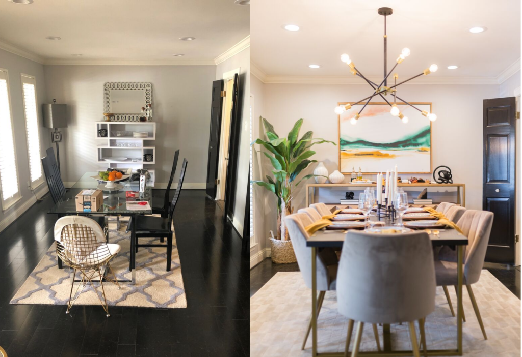 dining room makeover before and after