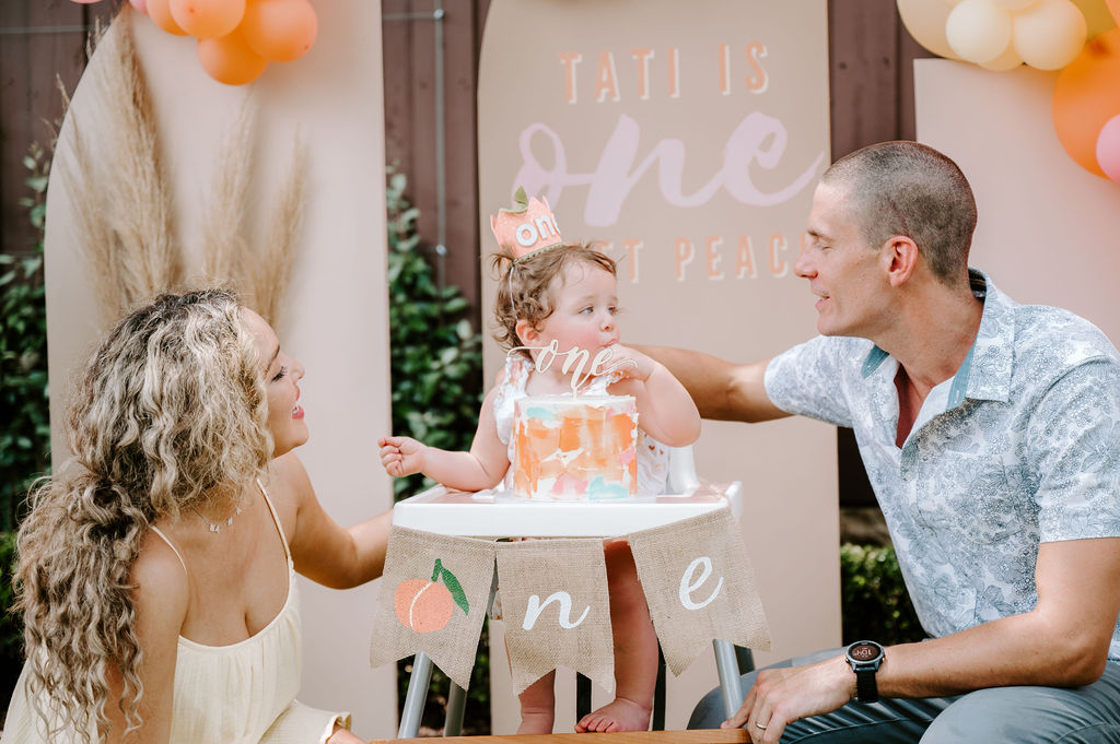 one sweet peach first birthday