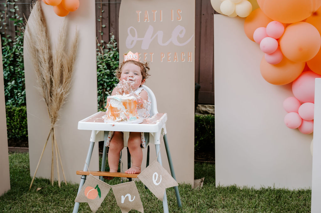 first birthday one sweet peach theme